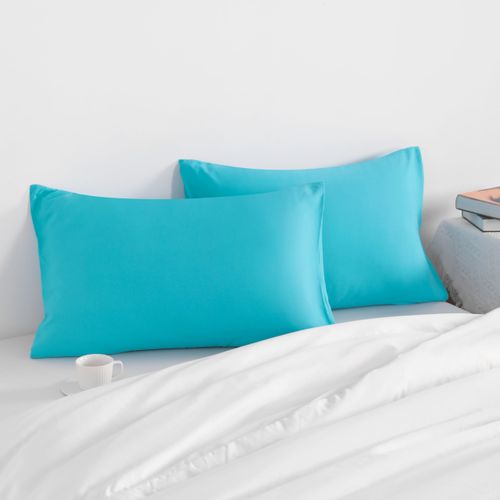 NTBAY King Pillow Cases Set of 2, 2 Pack Brushed Microfiber 20x36 Pillow Cases, Soft, Wrinkle, Fade, Stain Resistant Blue Pillow Cases with Envelope Closure, 20x36 Inches, Blue