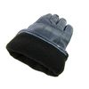 Ladies Genuine Leather Gloves (Large, Navy)