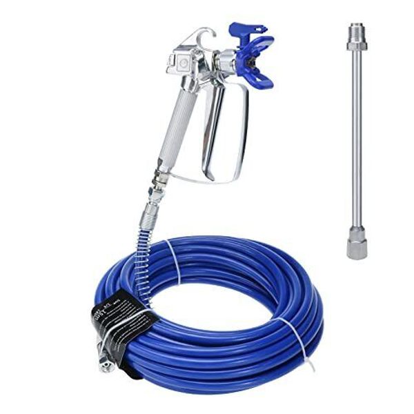 Airless Paint Spray Gun 50ft Spray Hose Extension Rod Pole 517 Tip and Tip Guard