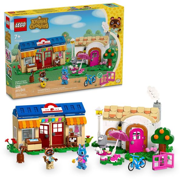 LEGO Animal Crossing Nook’s Cranny & Rosie's House, Buildable Video Game Toy for Kids, Includes 2 Animal Crossing Toy Figures, Birthday Gift Idea for Girls and Boys Aged 7 and Up, 77050