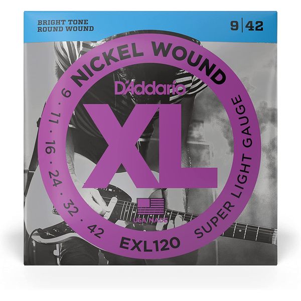 D'Addario EXL120 Super Light (09-42) Dadario Electric Guitar Strings Nickel EXL-120