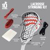 10 Seconds - Proline Lacrosse Stringing Kit Mesh, Weather-Resistant and Precision Stringing. Includes: Shooting String, Shooting Lace, Sidewall and Self-Tapping Screws (Red)