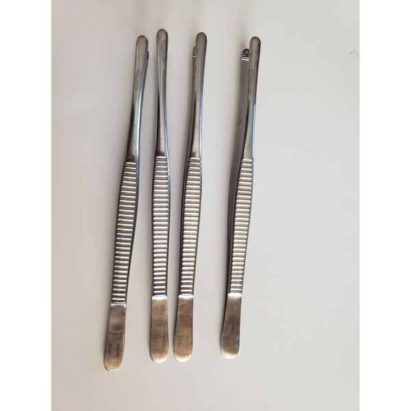 Lot Of 4 V. Mueller Straight Russian Tissue Forceps stainless steel SU2452