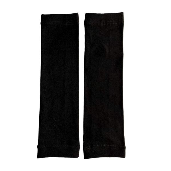 R11 Leg Warmers, Warmer, Fleece Lined, Light and Warm, Men's, Women's, Approx. 14.6 inches (37 cm), Black, Set of 2