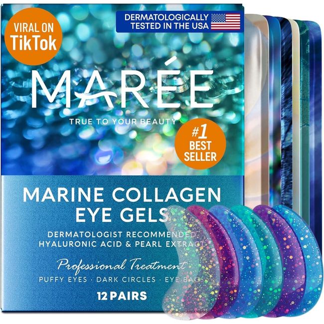 Maree Eye Gels - Pearl Eye Masks That Reduce Wrinkles Puffy Eyes Dark Circles