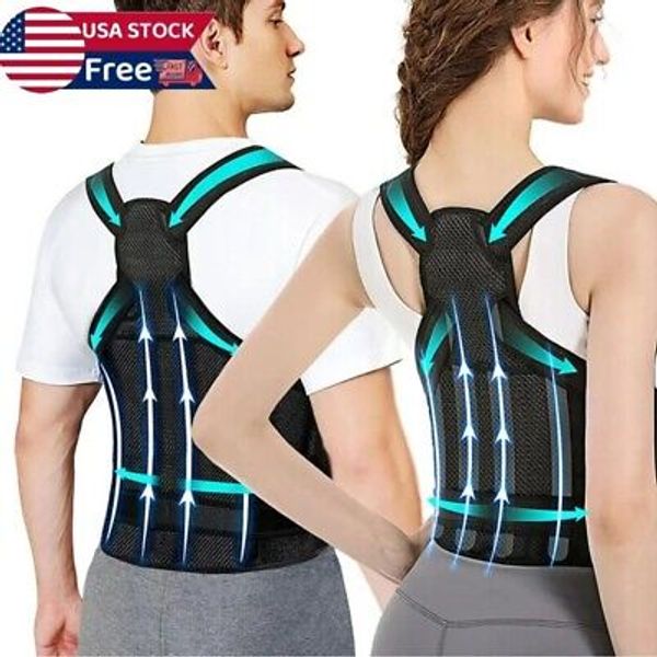 Adjustable Posture Corrector Low Back Support Shoulder Brace Belt for Men Women