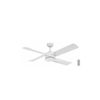 Indoor or Outdoor Matte White Ceiling Fan w/Remote Control 52" Width Damp Rated