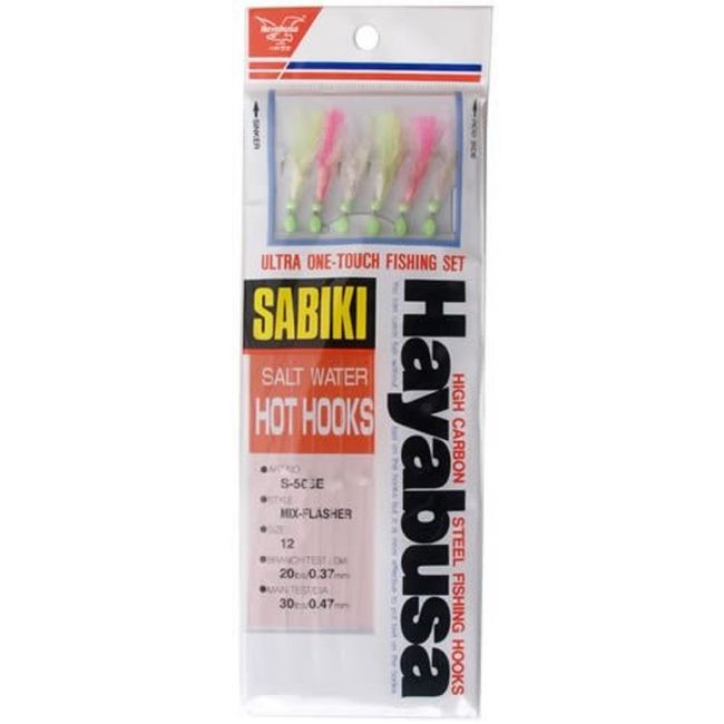 Hayabusa S-506E-12 Mix-Flash Sabiki Hot Hooks, Size 12