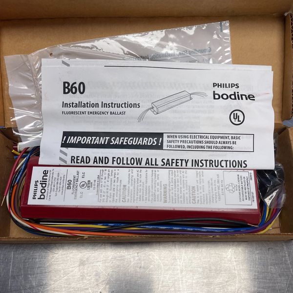 Philips B60ELCREDM Bodine Fluorescent B60 Ballast 600-700Lumen Single Pole