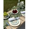 24pc Bone China Dinner Service Set Porcelain Dinnerware MORRIS GARDEN Turquoise