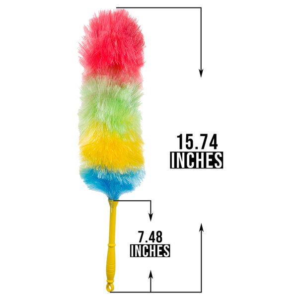 Rainbow Plastic Feather Duster - Dust Brush Cleaner - Ceiling and Furniture Dust Cleaner