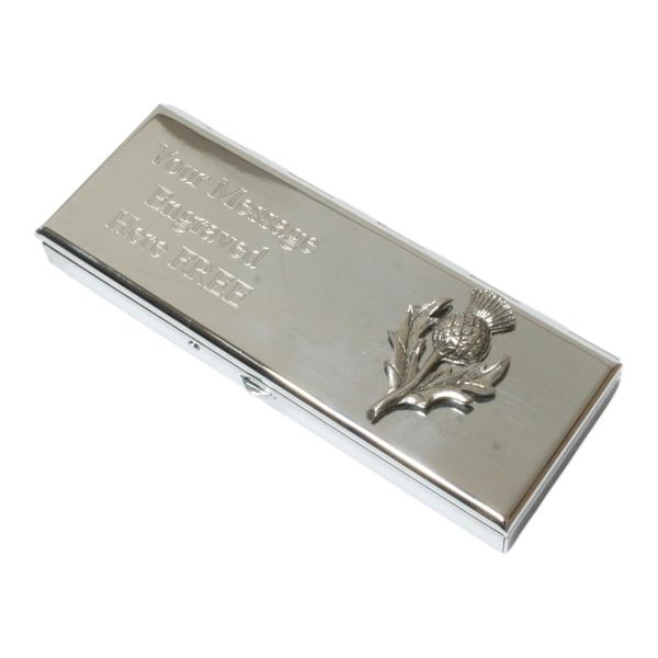 Macbeth Thistle 7 Day Pill Box & Mirror with Free Engraving Message 722