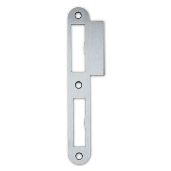 Premium Quality M4TEC ZB7 Gloss Stainless Steel Strike Locking Door Plate - Sturdy, Durable & Easy to Install – Elegant Design – DIN L – Suitable for Single & Double-Turn Interior Flush Door Locks