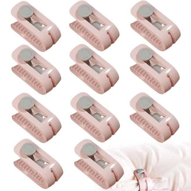 Set of 12 Futon Clips, Duvet Fixers, Quilt Clips for Comforter Fasteners, Lightweight, Compact, Anti-Slip, Easy to Install, Won't Damage Your Comforter, Slip Down Clips