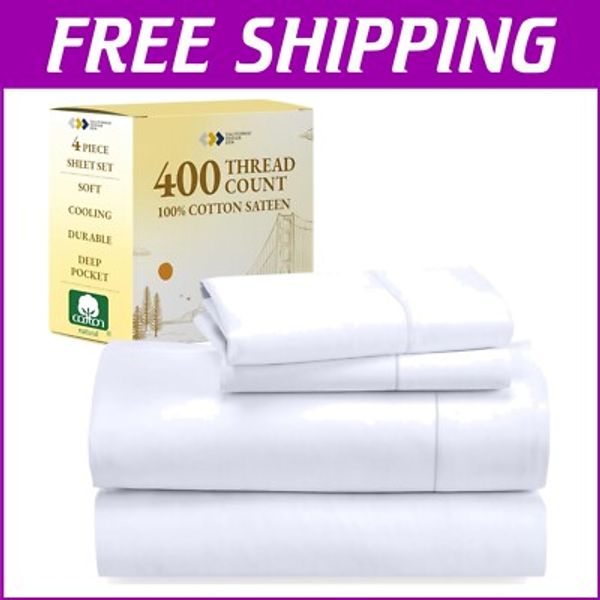 Sustainable King Size Sheet Set - Soft, Breathable Cotton with Deep Pockets