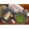 Maker Homeware Indoor Rectangle Steam Grill Pan- Oven Save!