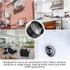 6 Inch Draft Blocker Backdraft Damper Duct Draft Stopper One-Way Airflow Ducting Insert Backflow Preventer Inline Fan Vent Deflector - Black
