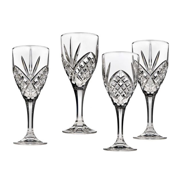 Dublin Godinger Shannon crystal clear glass, large wine glasses