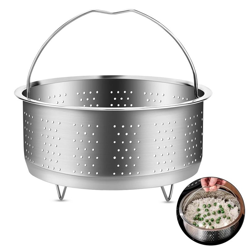 Coztie Steamer Insert 304 Stainless Steel, Steamer Insert for Pot ...