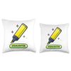 Bright and Fun Highlighter Marker Design Throw Pillow