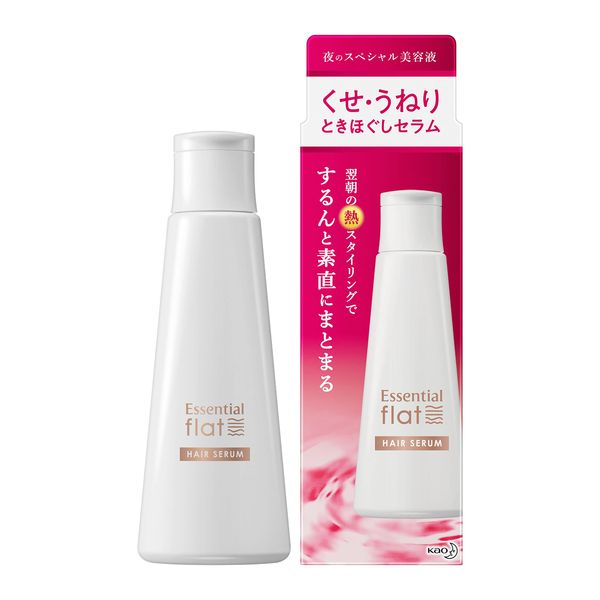 Flat Essential Flat Serum, Dull Hair, Curvy Hair, Straighten Hair, No Rinse Treatment, Formulated with Tokigami Ingredients, 4.1 fl oz (120 ml), White Floral Scent