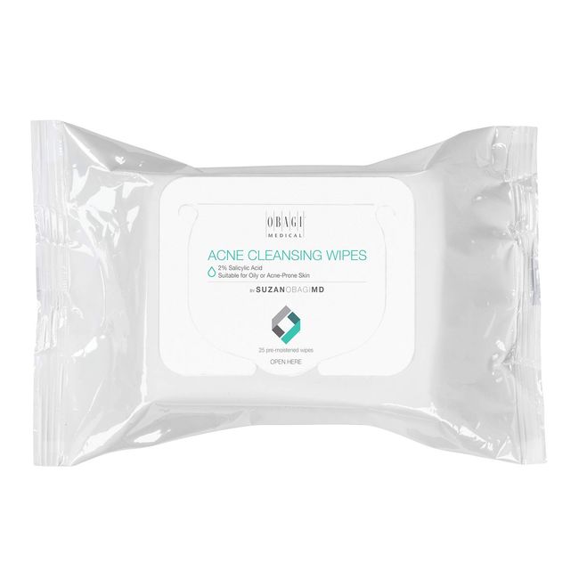 SUZANOBAGIMD On the Go Cleansing Wipes for Oily or Acne Prone Skin, 25 count Pack of 1