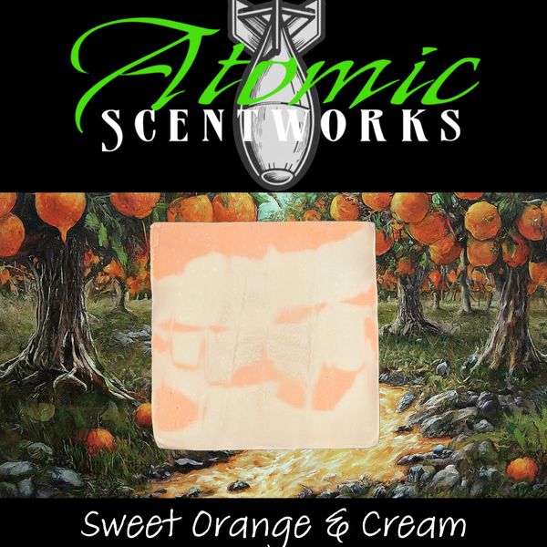 Sweet Orange & Cream By Atomic Scentworks Luxurious Natural Cold Process Soap