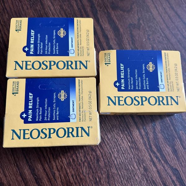 3X Neosporin 24 Hour Infection Protection Pain Relief Ointment  Exp: 04/2025 NEW