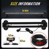Amber/White 166-LED Emergency Light Bar Rooftop Double Side Strobe Warning NEW