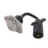 7 Flat Blade to 7 Round Pin Adapter - US Type Universal for Most RV Trailers Semi Trailers