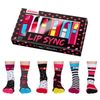 Lip Sync Lipstick Oddsocks Socks in 37-42 in Set of 6 - Stocking, Colourful
