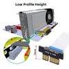Cablecc PCI-E Express 1X Slot Riser Card Extender Extension Angled Ribbon Flex Relocation Cable 10cm Low Profile