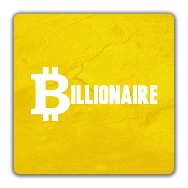 Shopagift Bitcoin Billionaire 2 Pack Coasters - 9cm x 9cm