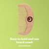 BULLDOG - Beard for Men | Beard Comb | Made from Peach Wood