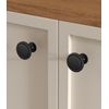 homdiy 10 Pack Black Cabinet Knobs Round Kitchen Cabinet Knobs, Dresser Drawer Pulls, Zinc Alloy