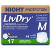 LivDry Medium 17 Count Overnight Incontinence Protective Underwear