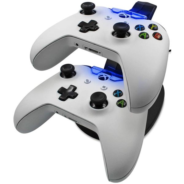 Eaxus® Ladestation für 2 x Xbox One Controller - Docking Station mit LED Beleuchtung