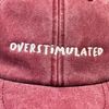 Vivian Flytrap Unisex Overstimulated Washed Embroidered Dad Baseball Cap - Red