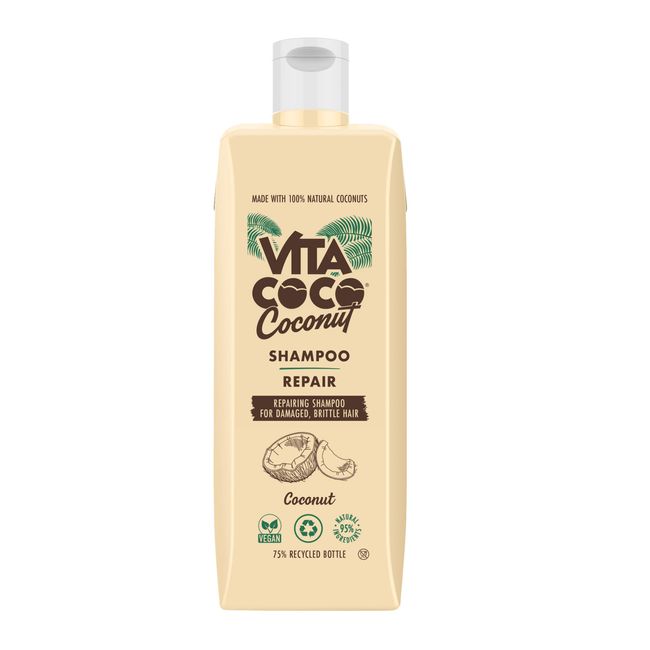 Vita Coco Coconut Şampuan Repair (400 ml) Hasarlı saçlar için%100 doğal Hindistan cevizi • Saçları korur ve onarır • Tüm saç tipleri için Hindistan cevizi bakım şampuanı