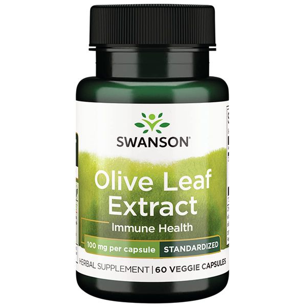 Swanson HRB Olive Leaf EXT STD 100MG 60VEGCP