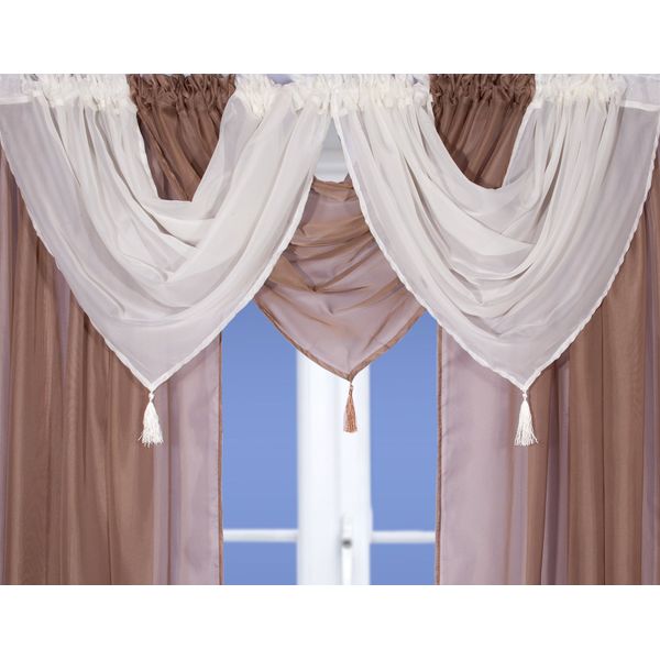 John Aird Voile Swag With Tassel (Cream)