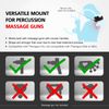 Dorso Mount for Use with Percussion Massage Guns to Extend Reach