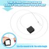 PATIKIL 3.3 Ft Retractable Remote Control Tether, 4 Pcs Square Security Cable Lanyard Lock with Adjustable Clasp Adhesive for TV Remote Control Controller, Black(Lock Buckles)