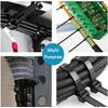 1000 Pcs Black Cable Zip Ties Assorted Sizes 4/6/8/10/12 Inch Heavy Duty