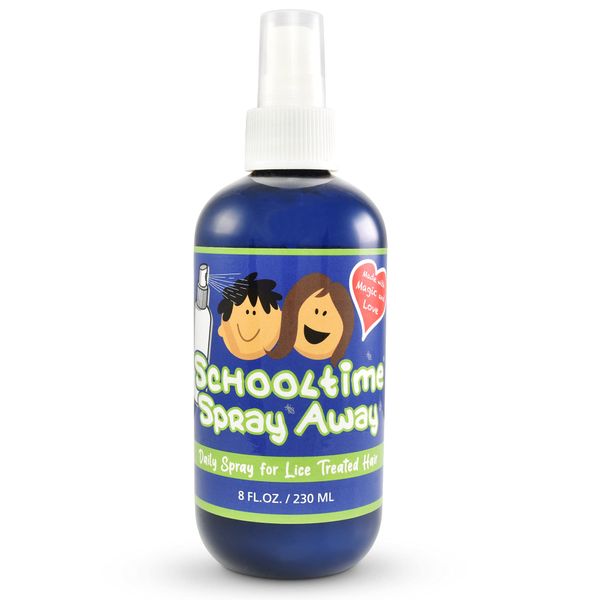 Schooltime After Lice Treatment Spray- Safe, Leave in, Non Toxic, Hair Detangler and Protection for Kids- Easy Nit Combing of Thick, Curly Hair- Comb Nits Out to Maintain Head Lice Free Hair.
