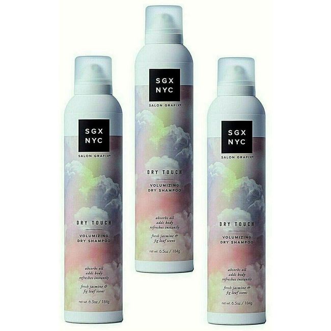 3x SGX NYC Salon Grafix Dry Touch Volumizing Dry Shampoo Fresh Jasmine& Fig Leaf