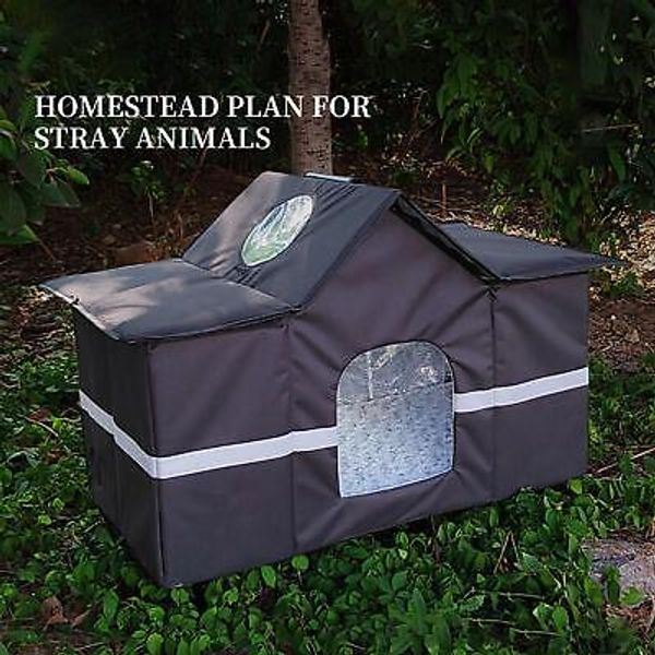 Outdoor Cat House Homeless Pet Tent Four Seasons Dog Kennels Easy to Assemble