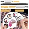 Makeup Mixing Palette Stainless Steel Cosmetic Palette Professional Nail-art Palette with Spatula Tool for Mixing Foundation Eye Shadow Nail Art Pigment Blending 2 Pieces (Silver)