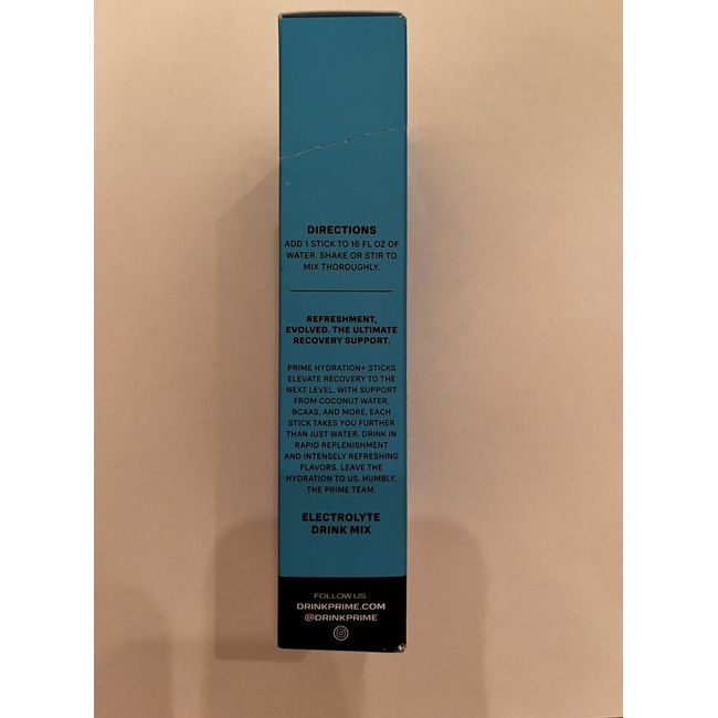 Prime Blue Raspberry Hydration Sticks 6 Count