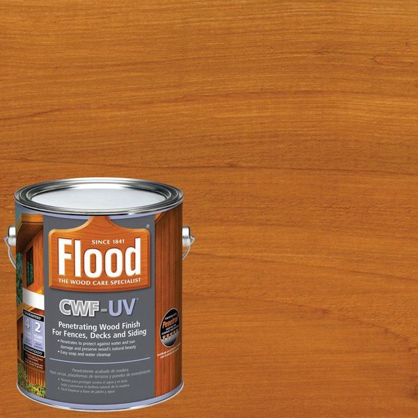 Deck Stain 1 Gallon Wood Finish Acrylic Based Exterior Cedar Tone UV Waterproof